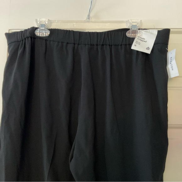 Aritzia Babaton Conan Cropped Pant Black Crepe Trousers Mid Rise Slim Fit 16 NWT - Picture 10 of 15